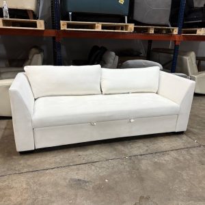 Thomasville Marion Fabric Convertible Sofa White