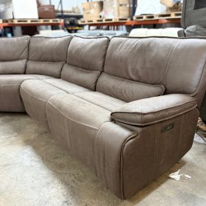 Brower Fabric Power Reclining Sectional with Power Headrests
