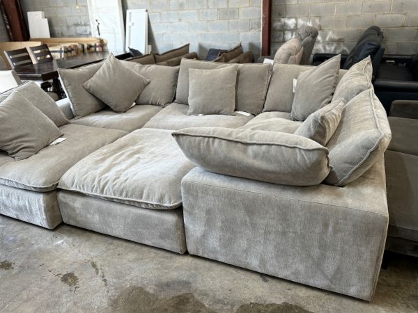 Sereen 6-piece Fabric Modular Sectional, Taupe - Image 2