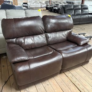 Aleena Leather Power Reclining Loveseat with Power Headrest