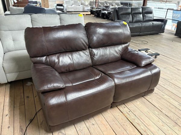 Aleena Leather Power Reclining Loveseat with Power Headrest