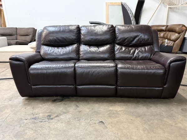 Carey Leather Power Reclining Sofa and Loveseat with Power Headrests - Image 4