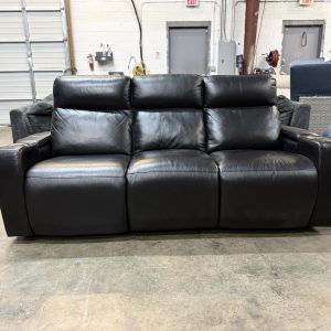Renaissance Leather Power Reclining Sofa with Drop Down Table