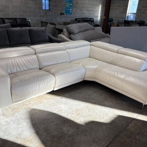Angeline Leather Power Reclining Sectional