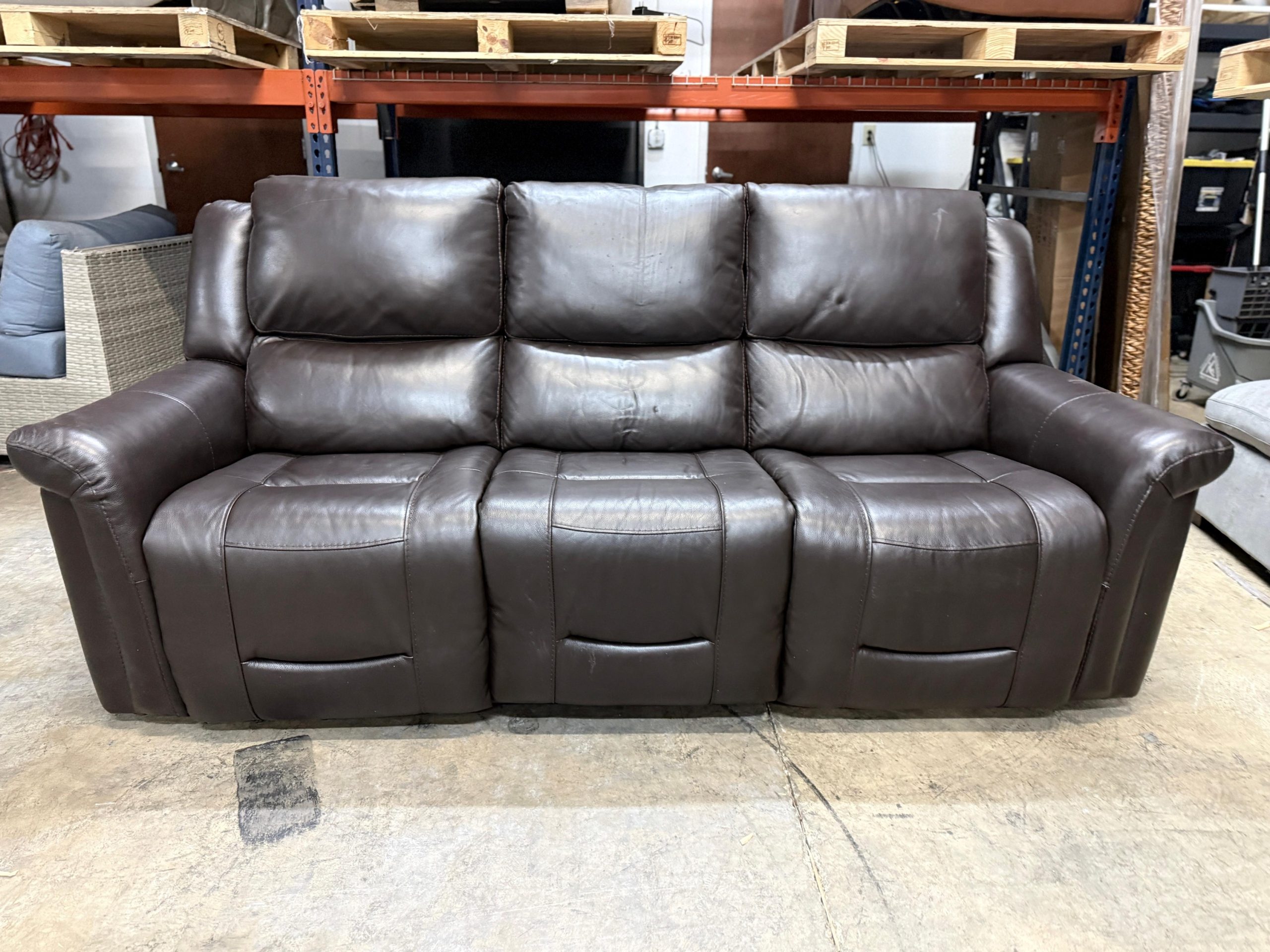 Alba Leather Power Reclining Sofa with Power Headrests