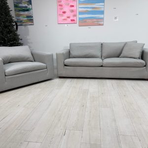 Thomasville Hoxton Sofa and Oversized Swivel Chair