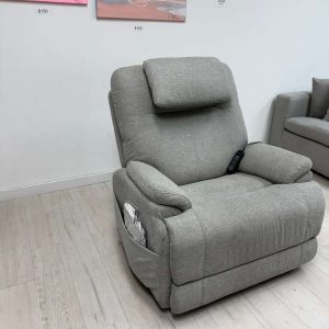 Flexsteel Zecliner Power Lift Sleep Recliner with Power Headrest and Lumbar Gray