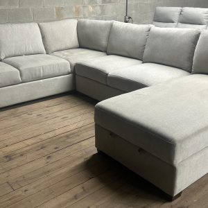 Thomasville Glenn Fabric Sectional with Storage Chaise