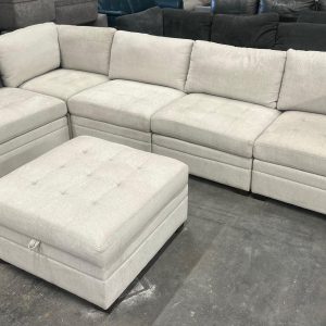 Thomasville Tisdale Beige 6 Piece Modular Fabric Sofa