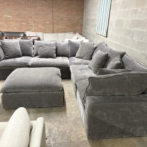 Sereen 6-piece Fabric Modular Sectional - Dark Gray