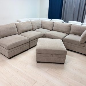 Thomasville Tisdale 6 Piece Modular Fabric Sofa – Taupe