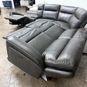 Lauretta 6-Piece Leather Power Reclining Sectional