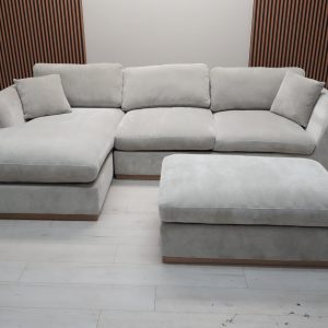 Henredon Caley Reversible Sofa Chaise with Ottoman