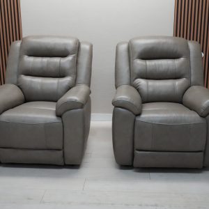 Pair of Mason Leather Power Recliner with Power Headrest
