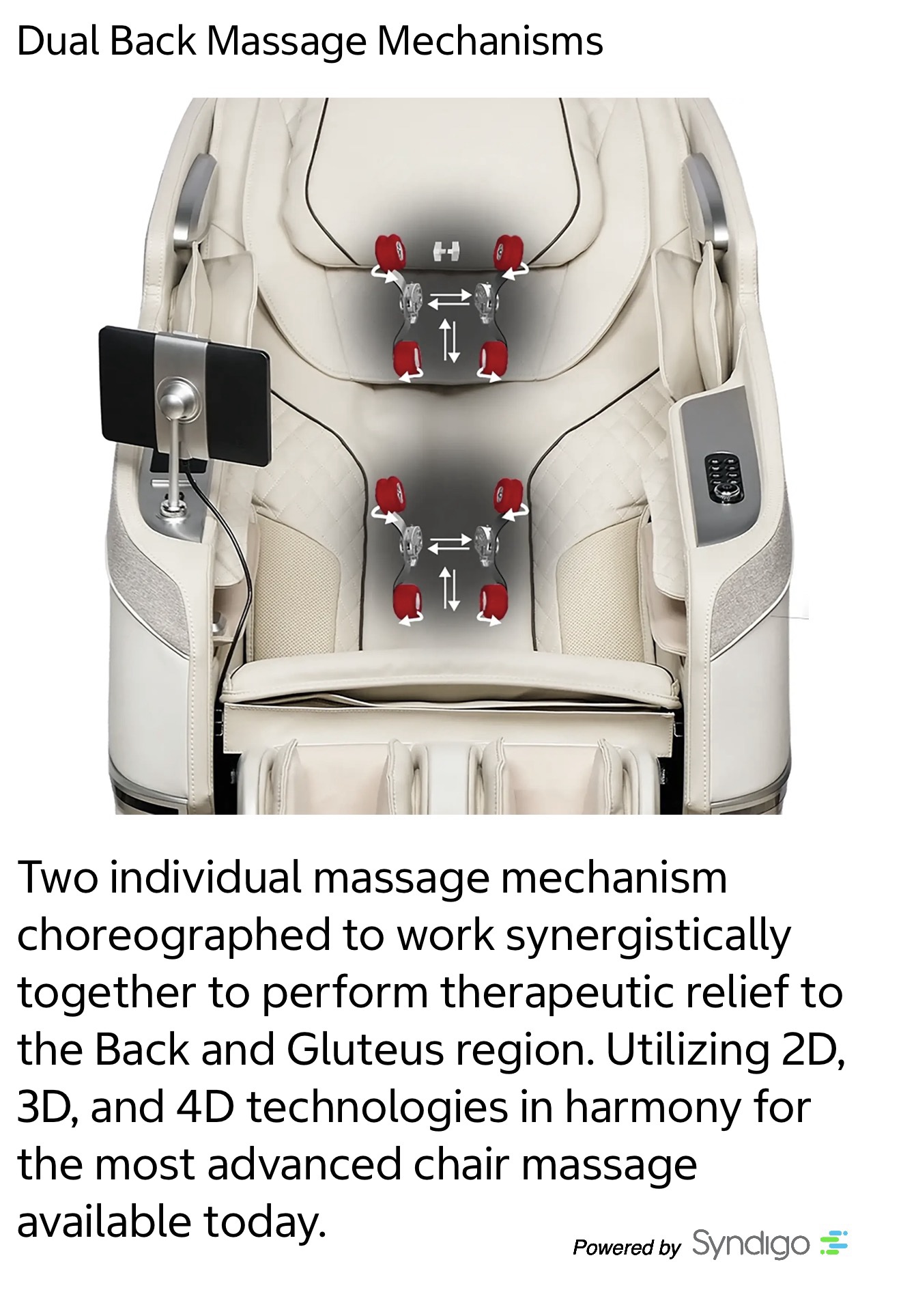 Kyota Konbi M728 DualPro 4D Beige Massage Chair - Image 2