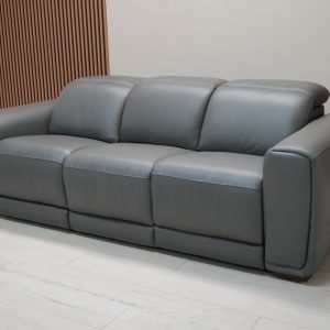 Karson Leather Power Reclining Sofa with Power Headrests