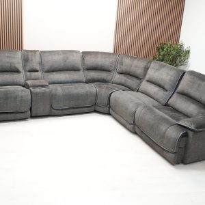 Redding 6-Piece Fabric Power Reclining Sectional with Power Headrest