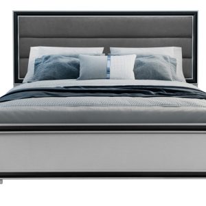 Amelia Bed with LED, Grey/Black – view 1