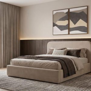 Anders Lift Storage Bed, Beige – view 1