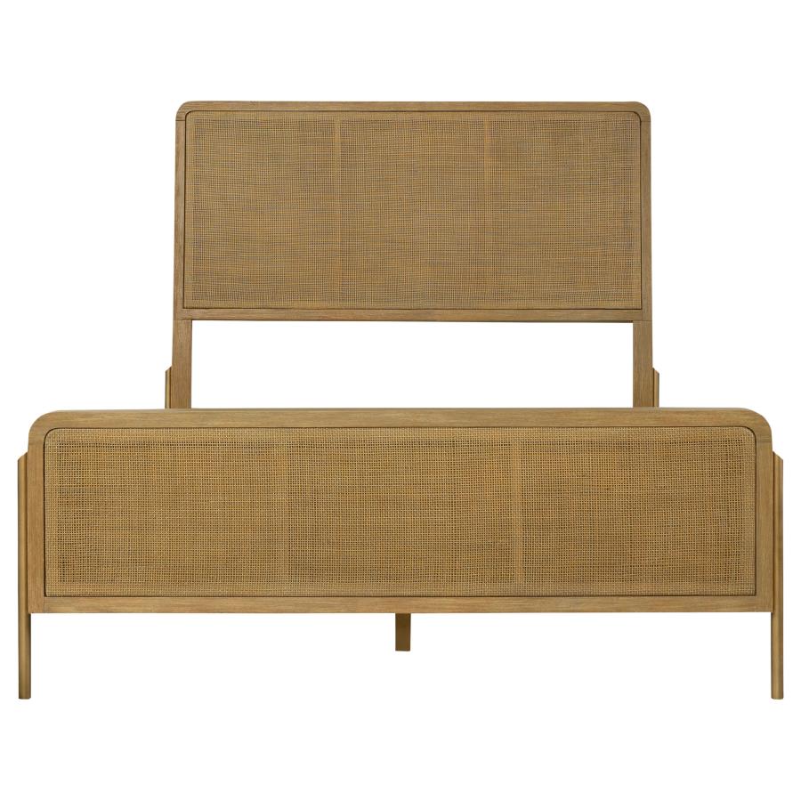 Arini Rattan Panel Bed, Sand Wash and Natural Cane – view 3