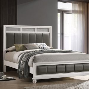 Barzini Panel Bed, White – view 1