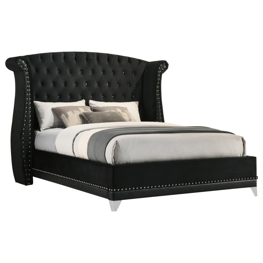 Barzini Wingback Bed, Black – view 3