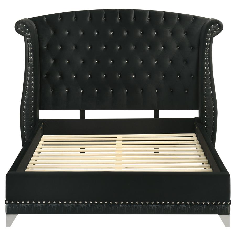 Barzini Wingback Bed, Black – view 4