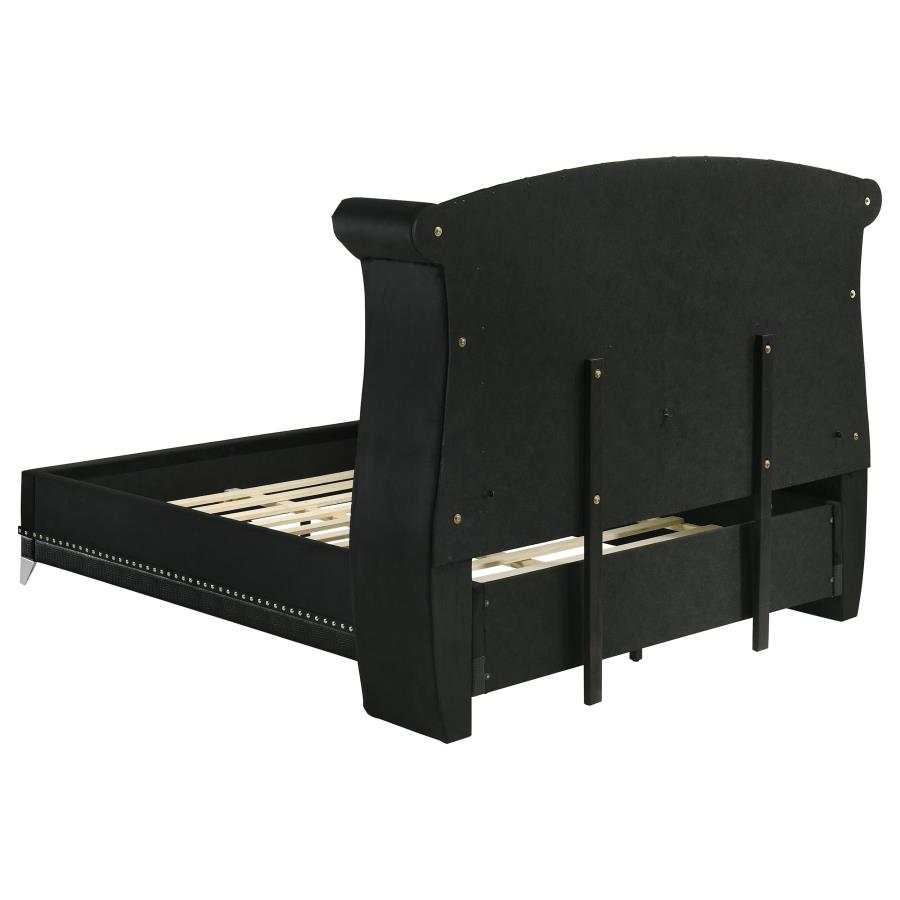 Barzini Wingback Bed, Black – view 5