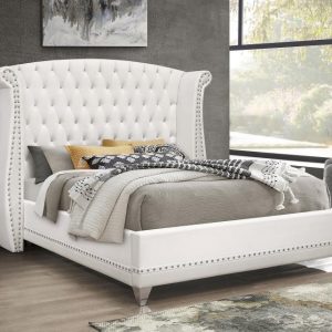 Barzini Wingback Bed, White – view 1