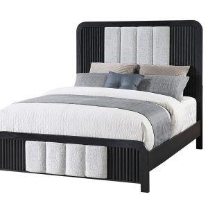 Beckett Queen Bed, Black/White – view 1