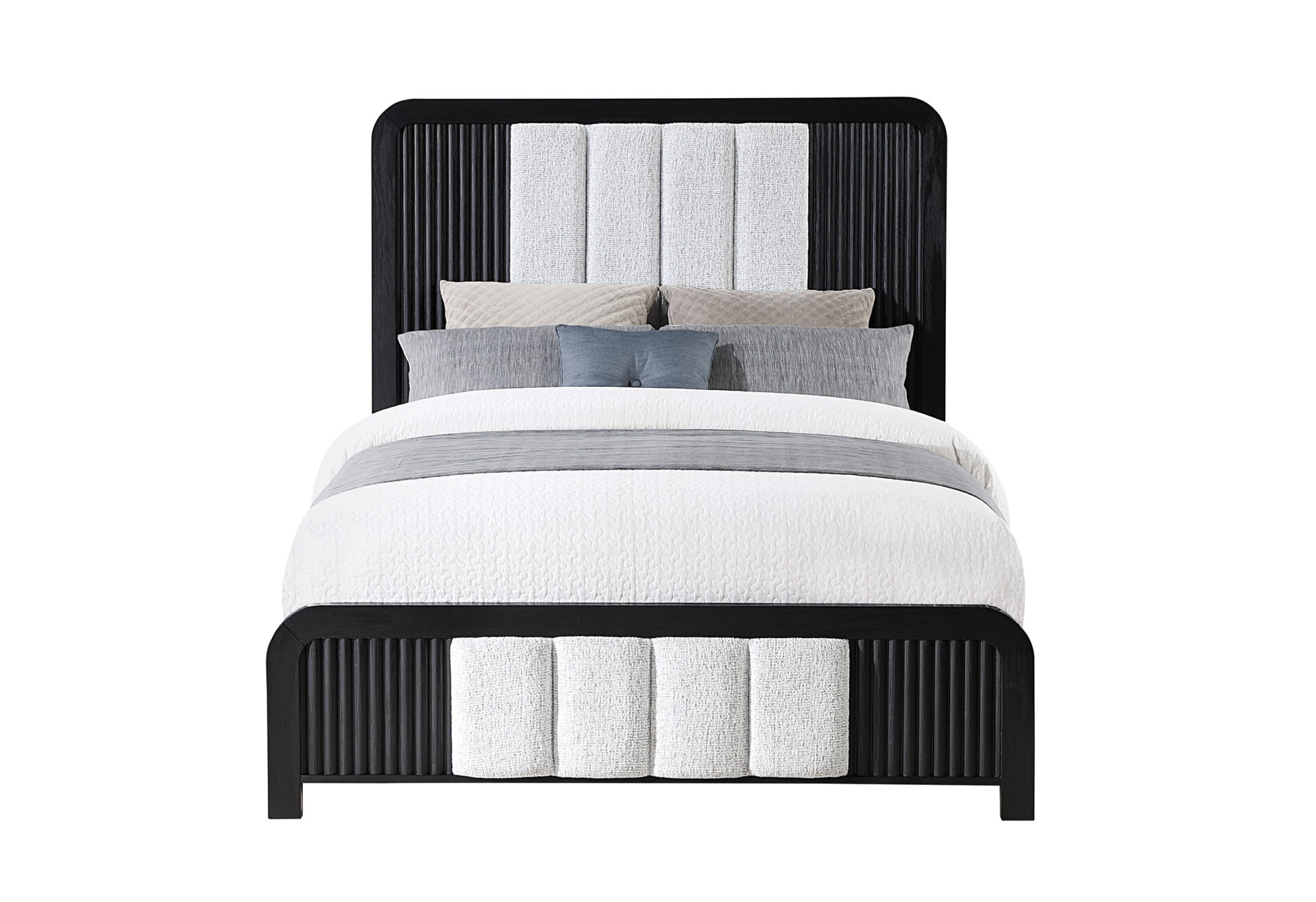 Beckett Queen Bed, Black/White – view 2