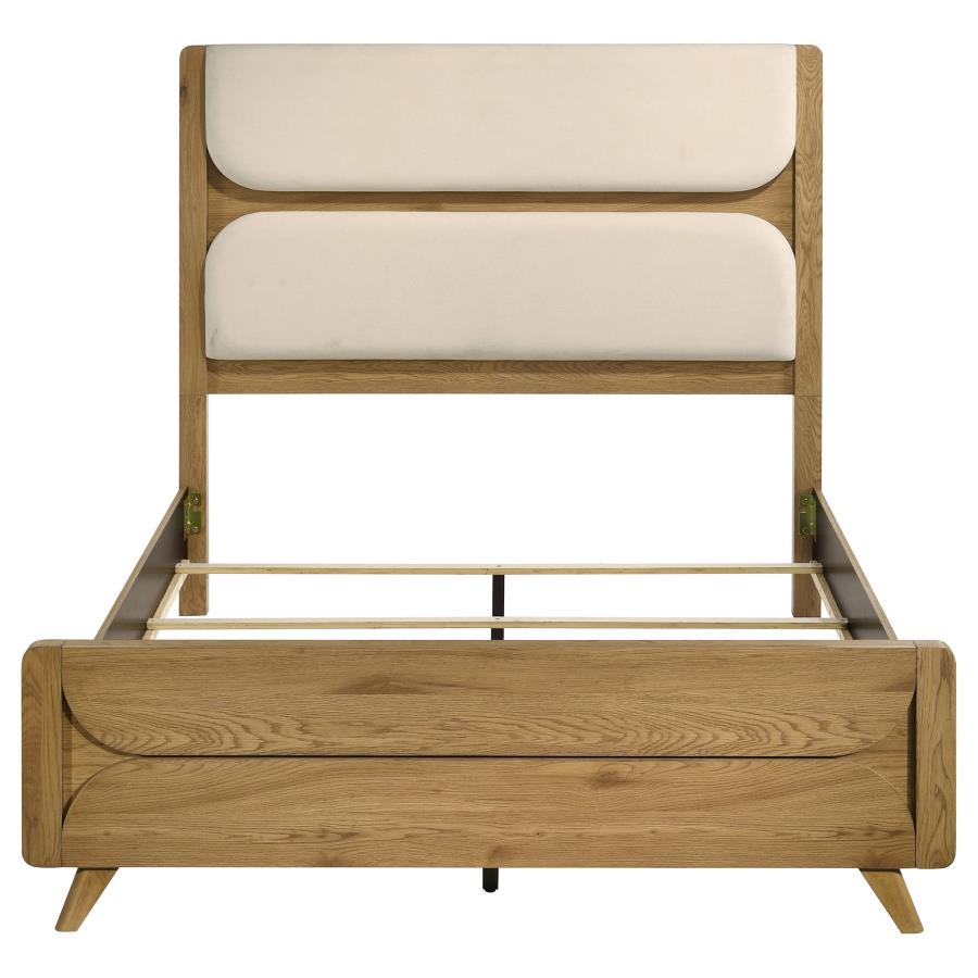 Bennett Upholstered Panel Bed, Light Oak – view 4
