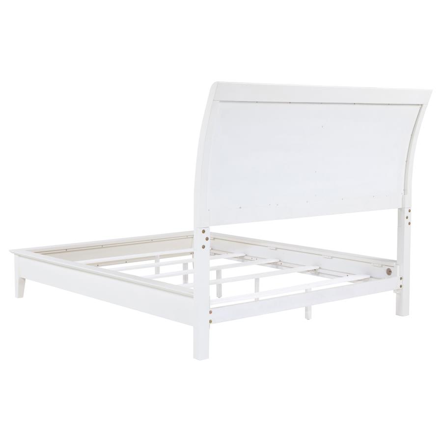 Bexhill Upholstered Panel Bed, White – view 4