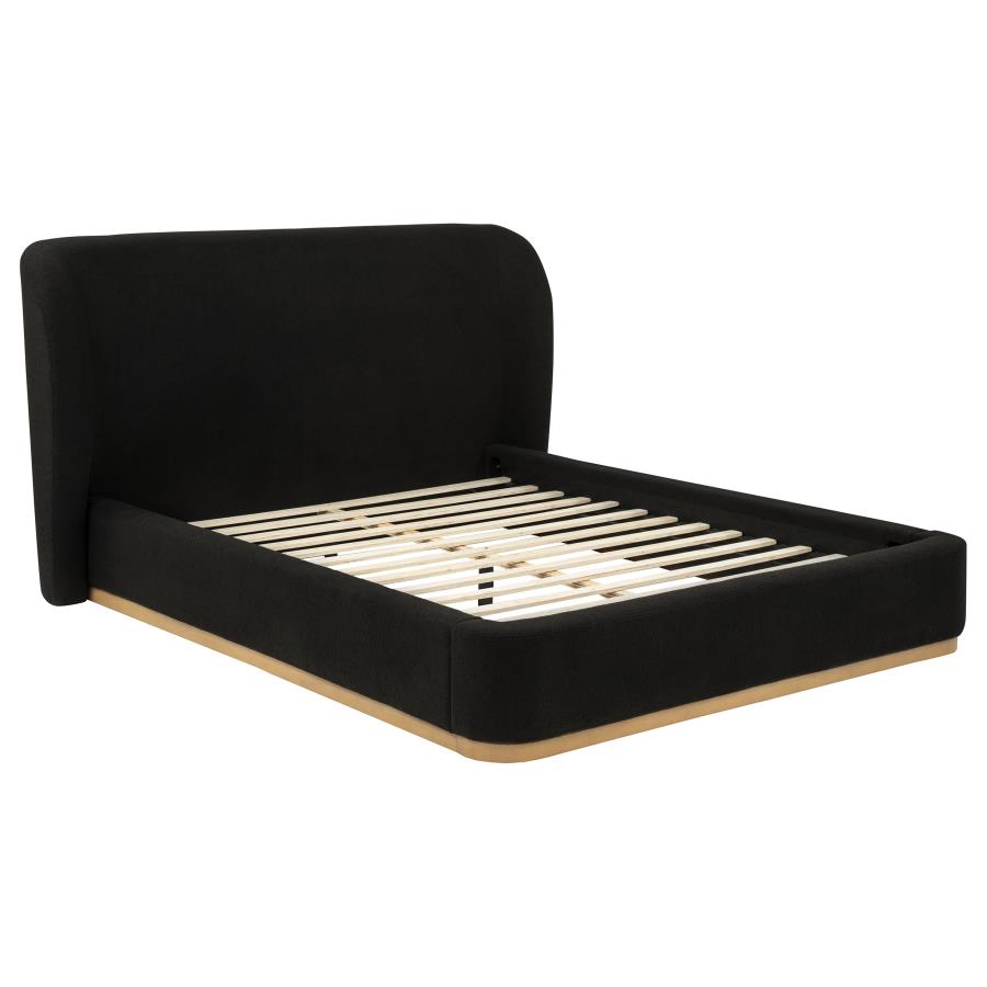 Blaire Wingback Platform Bed, Black – view 2