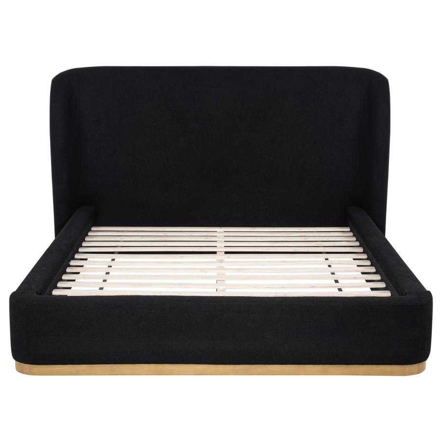 Blaire Wingback Platform Bed, Black – view 4
