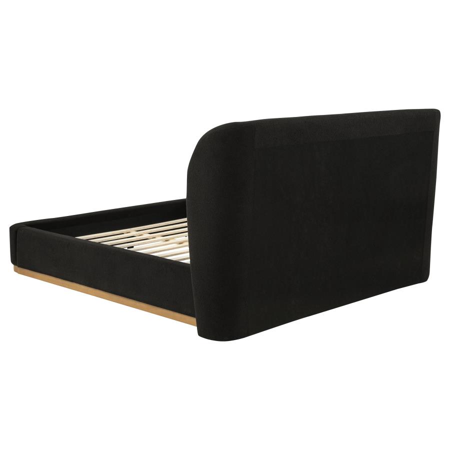 Blaire Wingback Platform Bed, Black – view 5