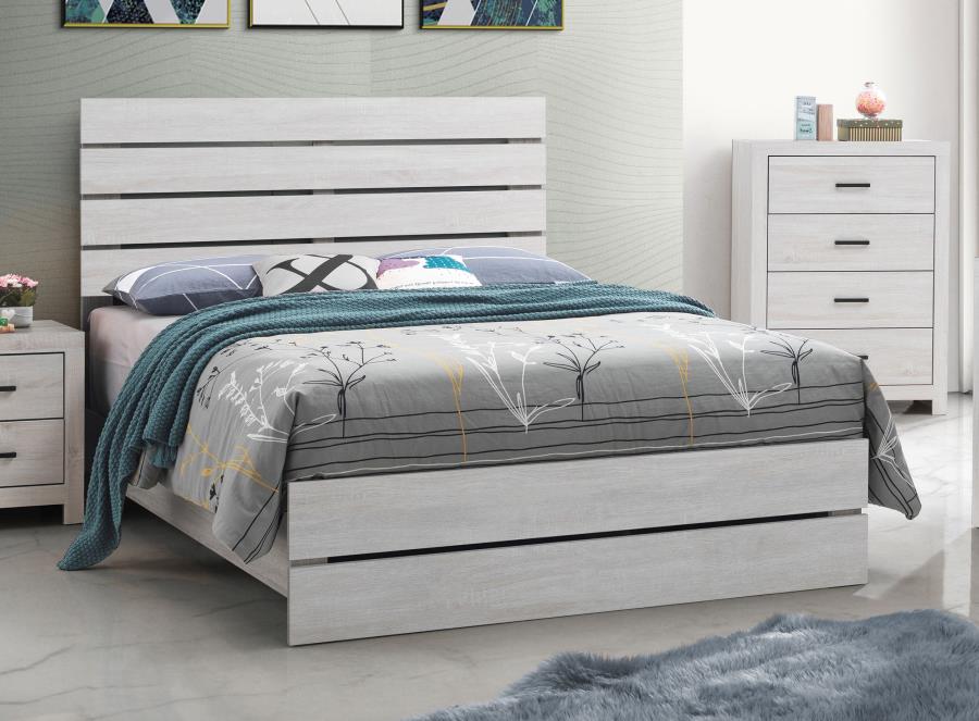 Brantford Panel Bed, Coastal White – view 1