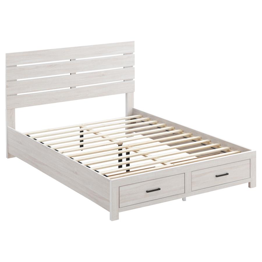 Brantford Storage Bed, Coastal White – view 2