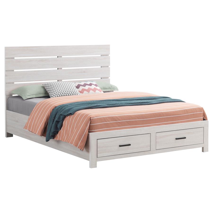 Brantford Storage Bed, Coastal White – view 3