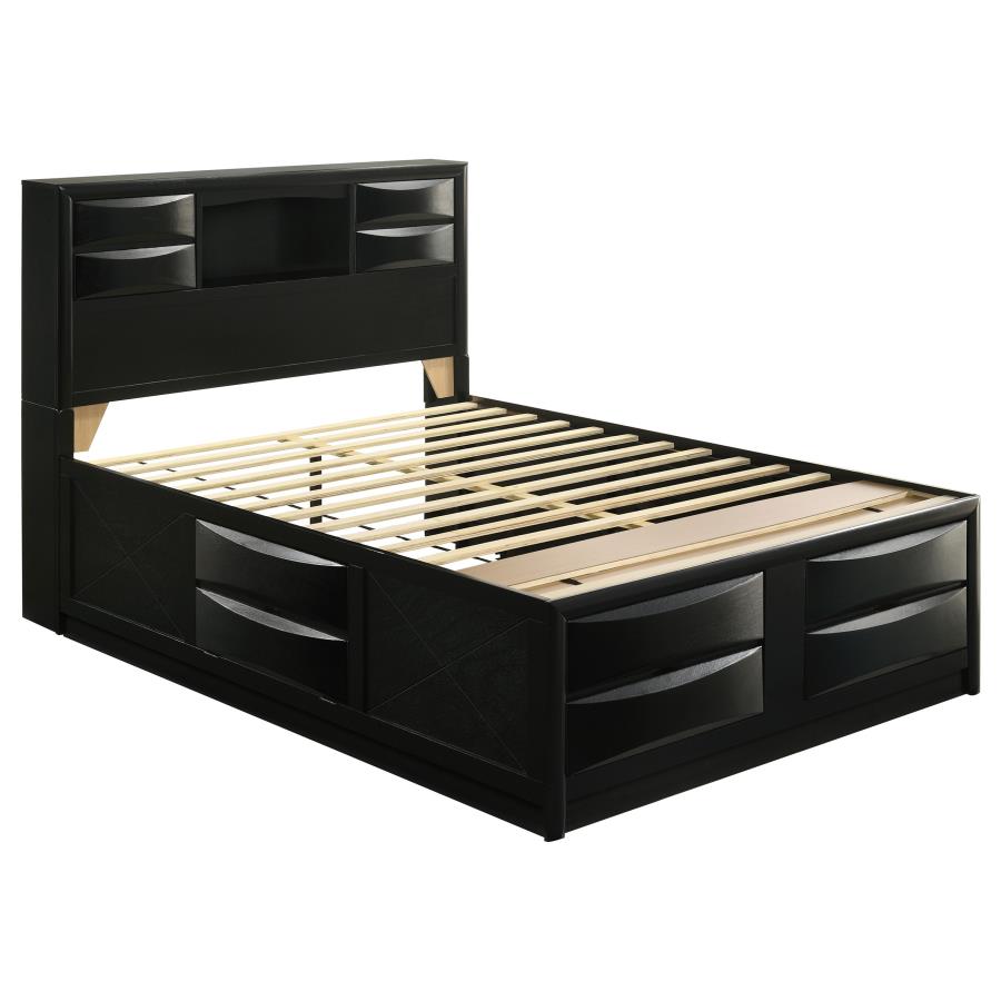 Briana Bookcase Storage Bed, Black – view 2
