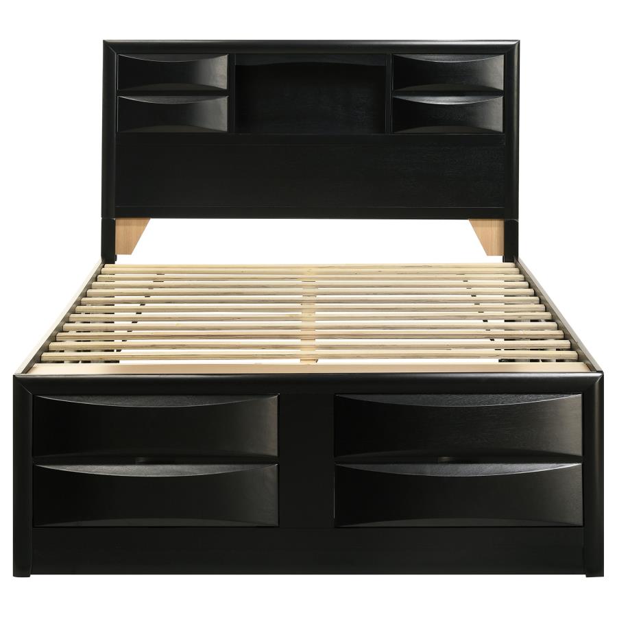 Briana Bookcase Storage Bed, Black – view 4
