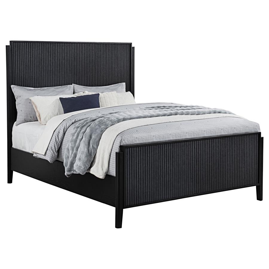 Brookmead Fluted Panel Bed, Black – view 3