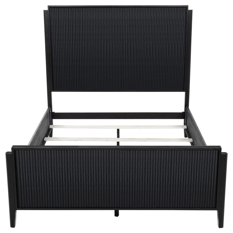 Brookmead Fluted Panel Bed, Black – view 4