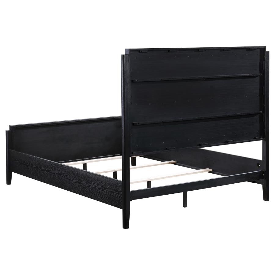 Brookmead Fluted Panel Bed, Black – view 5