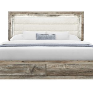 Callie Bed with Storage Footboard, Brown – view 1