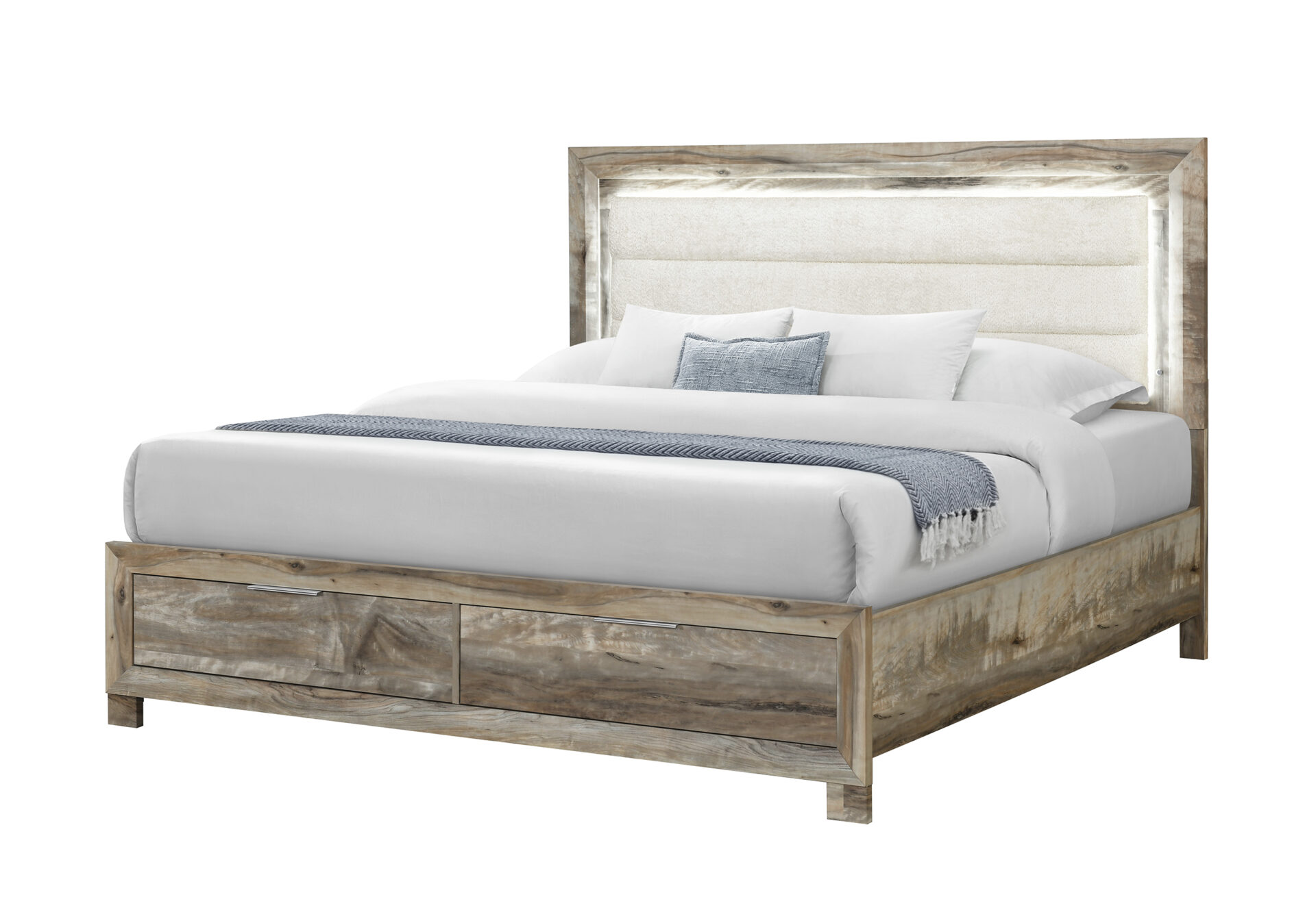 Callie Bed with Storage Footboard, Brown – view 2