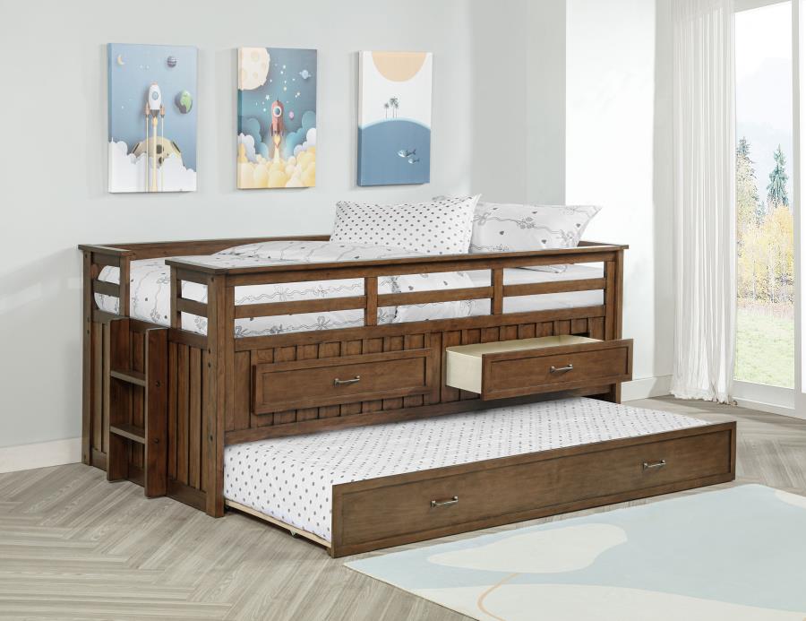 Carlsbad Captain's Bed with Trundle, Medium Brown – view 1
