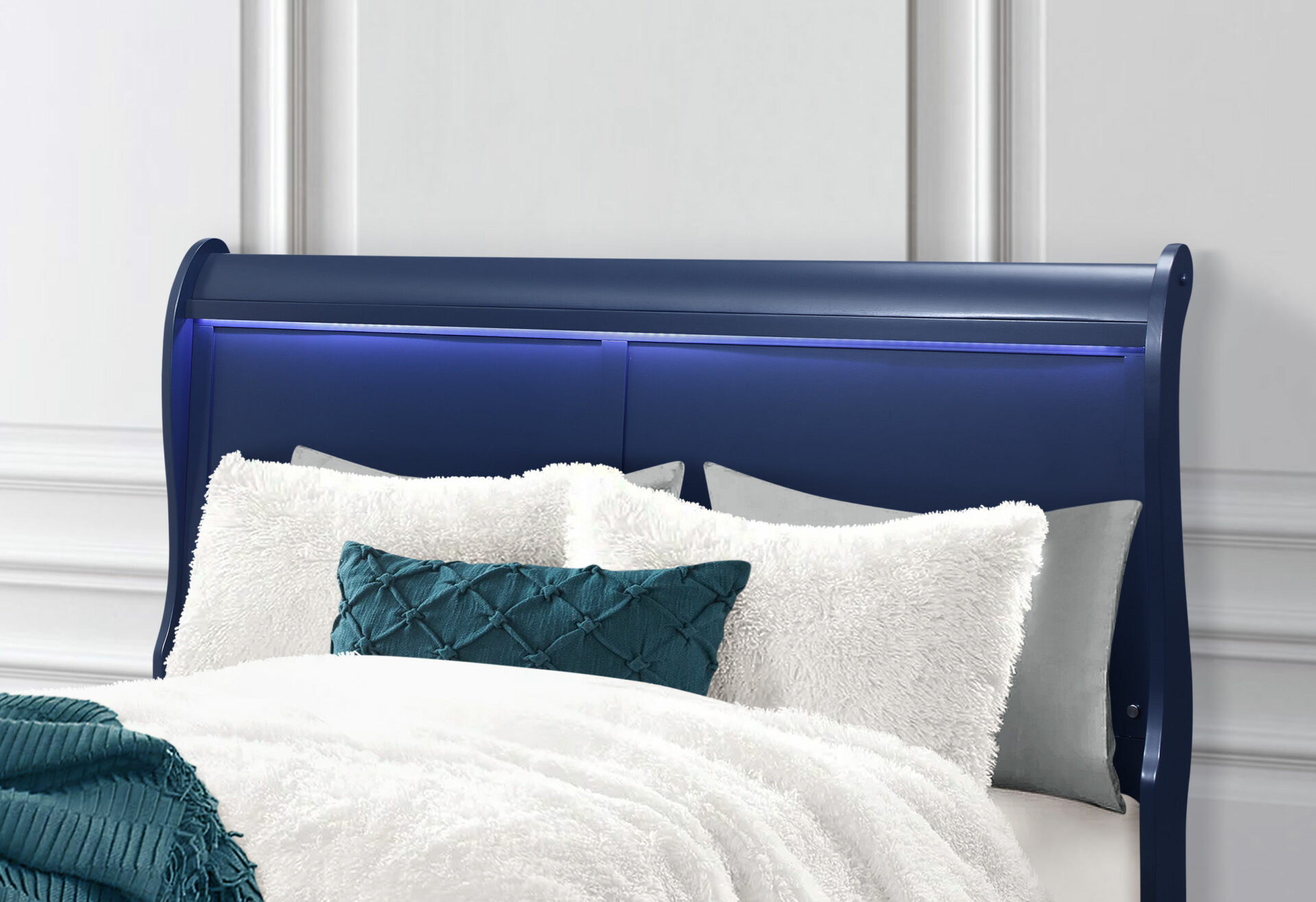 Charlie Bed with LED, Blue – view 3