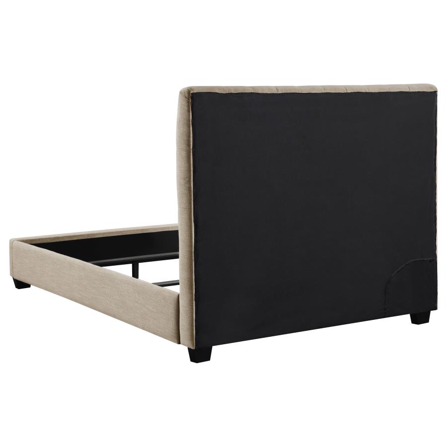 Chloe Upholstered Panel Bed, Oatmeal – view 4