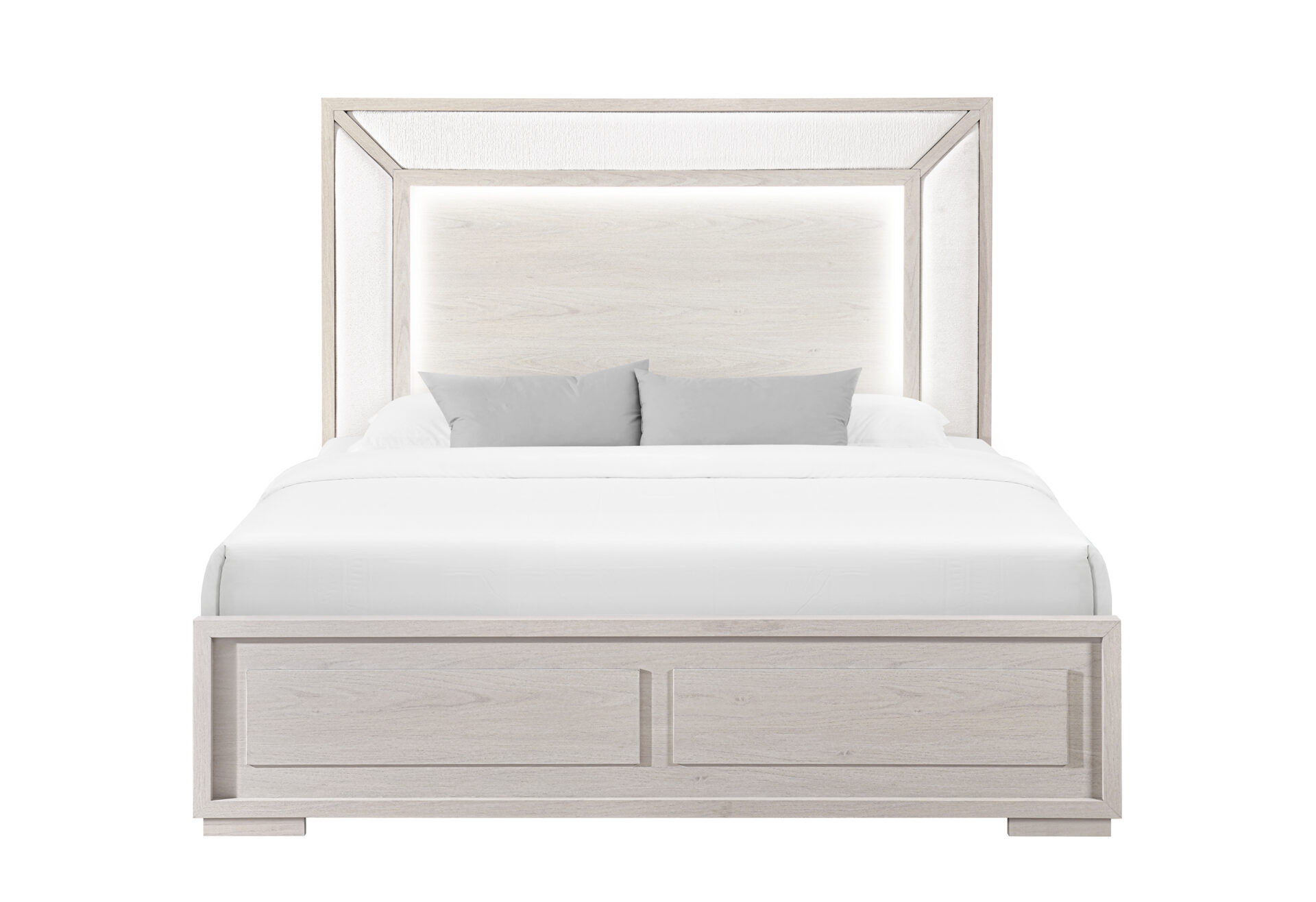 Clara Bed with LED, Beige – view 1